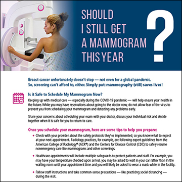 Mammography Saves Lives